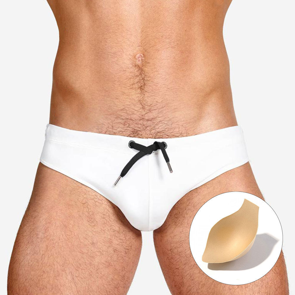 Men's Solid Magenta Swim Briefs