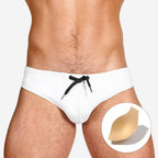 Men's Solid Magenta Swim Briefs