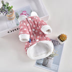 Padded Winter Dog Coat with Floral Corduroy Design