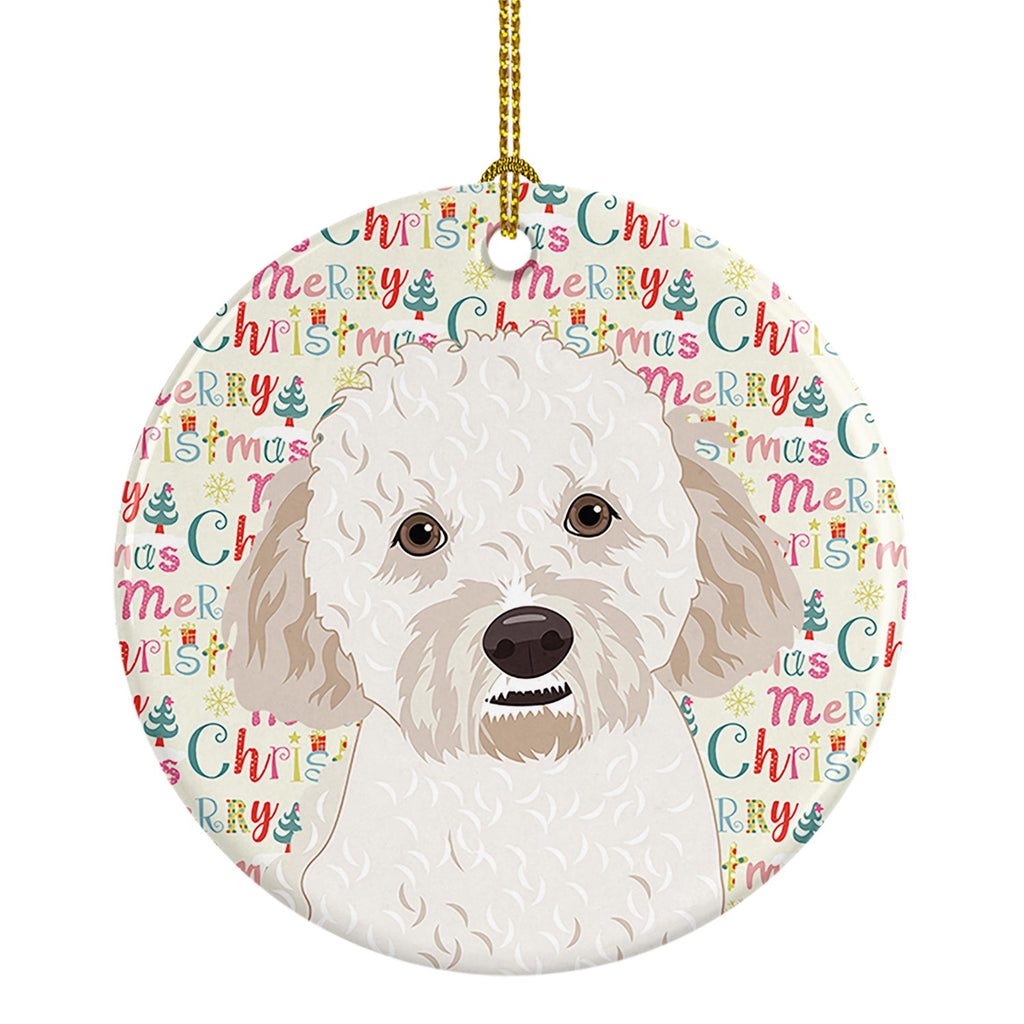 Doodle Cream #4 Christmas Ceramic Ornament