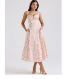 Valentina Lace Bustier Dress with Floral Print (One Piece)