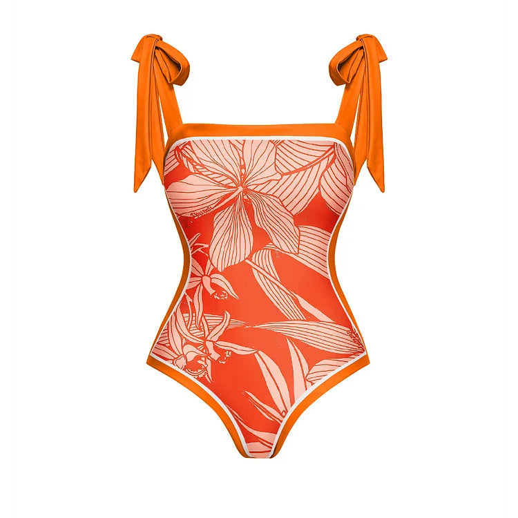 2024 Amazon AliExpress Floral Print Swimsuit Set