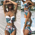 Printed Bikini Set - Women's Two-Piece Swimsuit