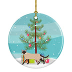 Siamese Traditional Cat Christmas Ceramic Ornament
