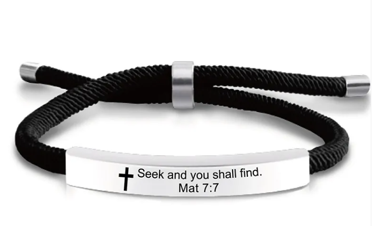 Scripture Cross Cord Bracelet (Psalm 46:5) | Christian Jewelry