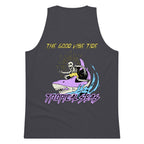 Men’s Premium Cartoon Shark Surfer Tank Top