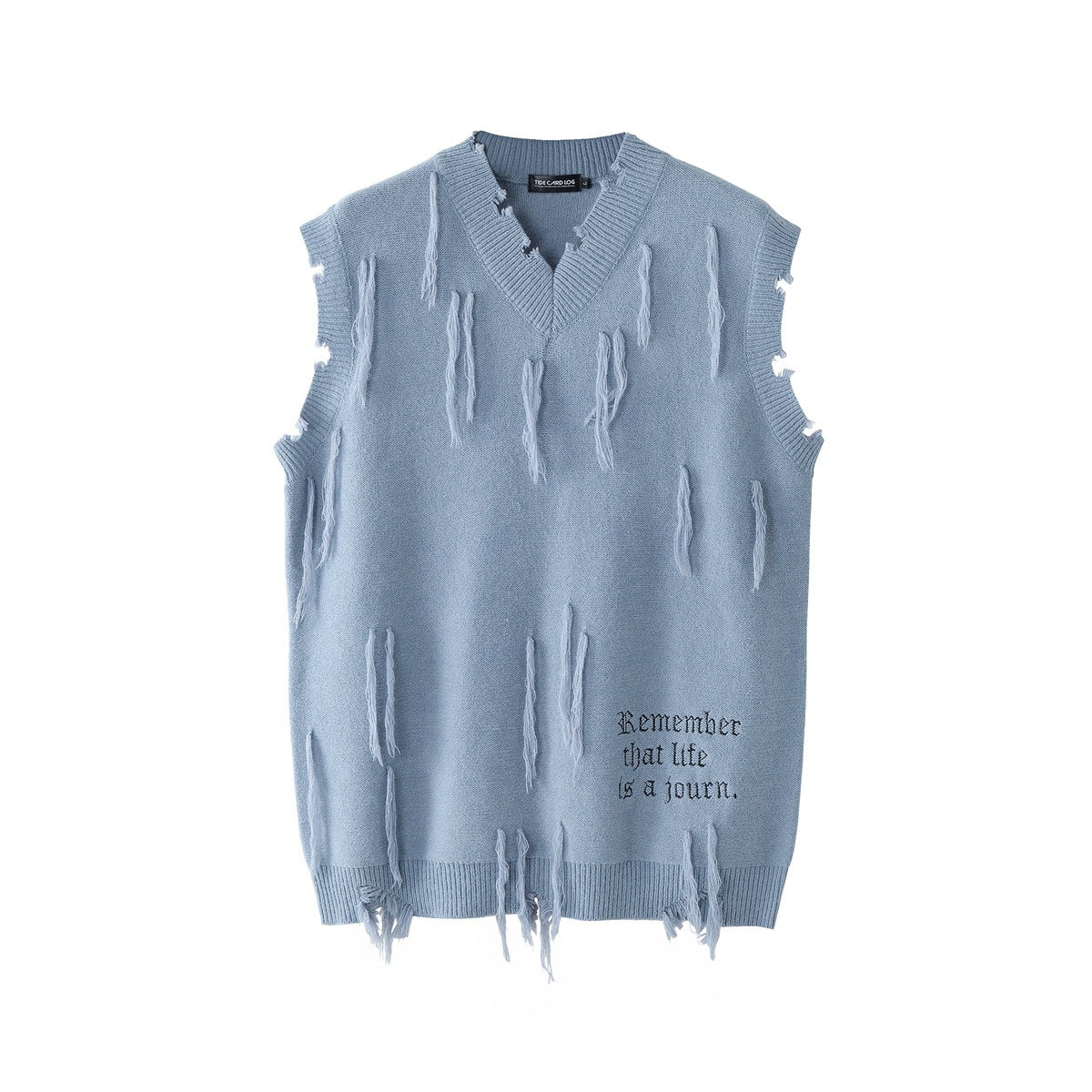 American Style Embroidered Vest Sweater