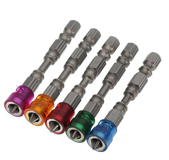 Color Magnetic Ring PH2 Cross Bit, S2 Alloy Screwdriver Head