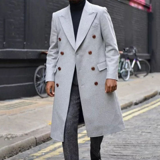 Men's Long Windbreaker for Autumn and Winter Fashion