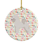 Bichon Frise Merry Christmas Ceramic Ornament