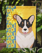 Summer Sunflowers Tricolor Cardigan Corgi Garden Flag