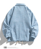 Large Men's Retro Loose-Fitting Work Jacket for Autumn