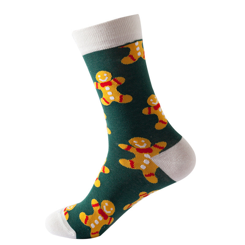 Christmas Themed Mid-Calf Socks for Men and Women