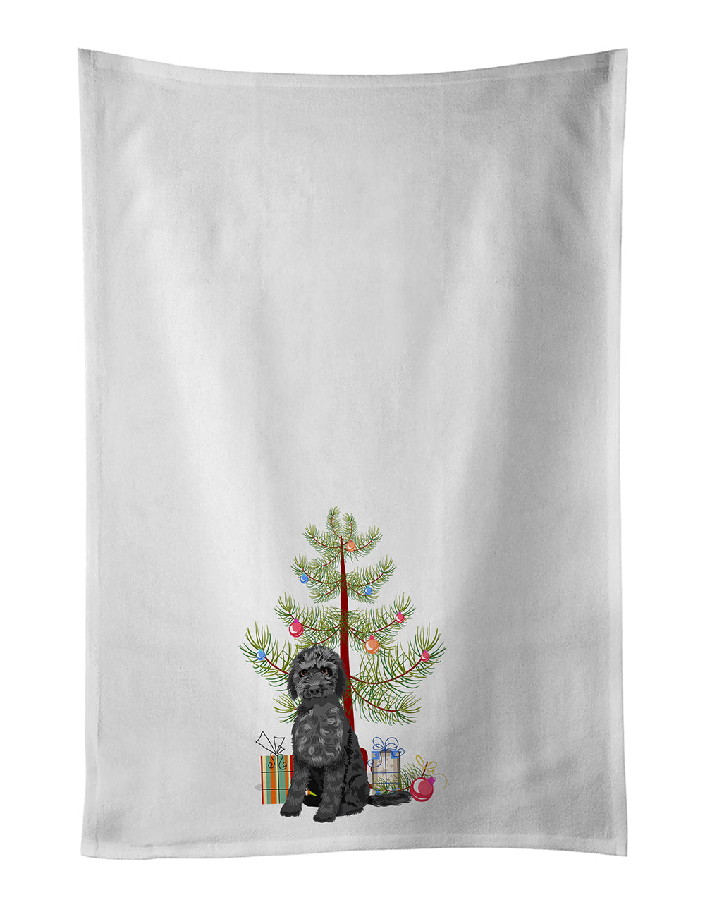 Doodle Black #2 Christmas Kitchen Towel Set of 2