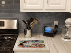 Basset Hound Christmas Cookies Glass Cutting Board