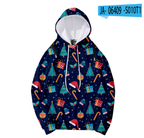 Christmas-Themed Loose Women's Sweater with Detachable Hood