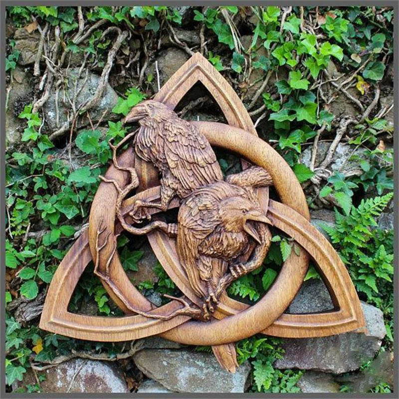 Pagan Gods Carving Rune Resin Wall Hanging Decor | Home Decor | Christian Home Decor
