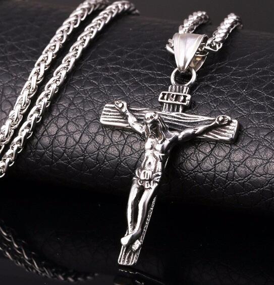 [Duplicate] Stainless Steel Jesus Cross Necklace with Chain | Christian Jewelry
