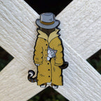 3 Cats a Trench Coat Pin