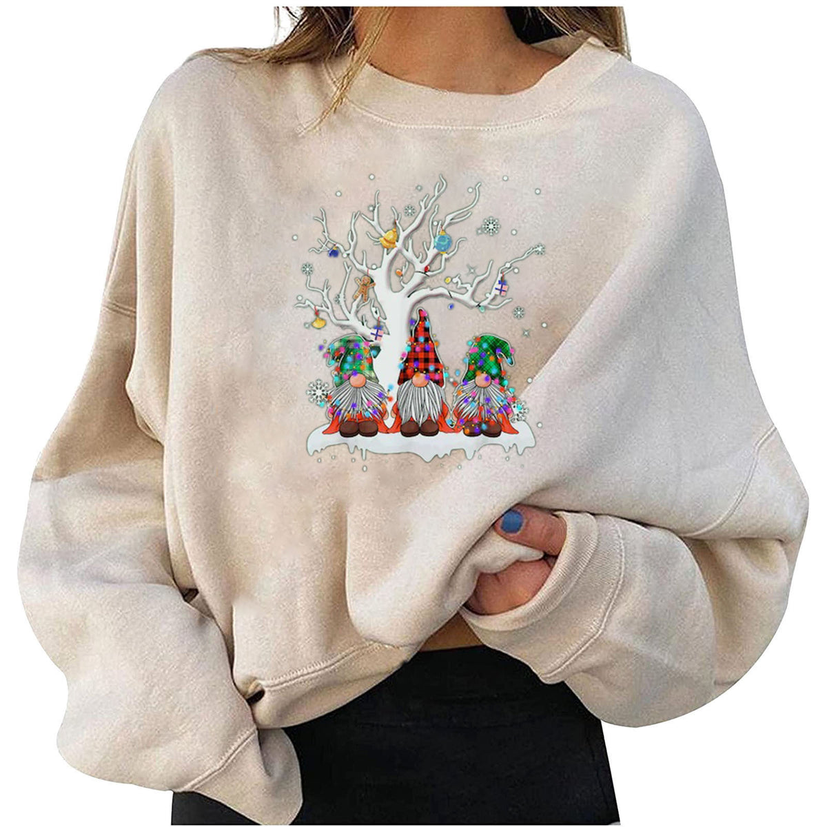Personalized Fleece Christmas Loose Fit Sweater