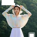 Solar Silk Jacket for Women, Versatile Hooded Cardigan