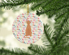 Devon Rex #1 Cat Christmas Ceramic Ornament