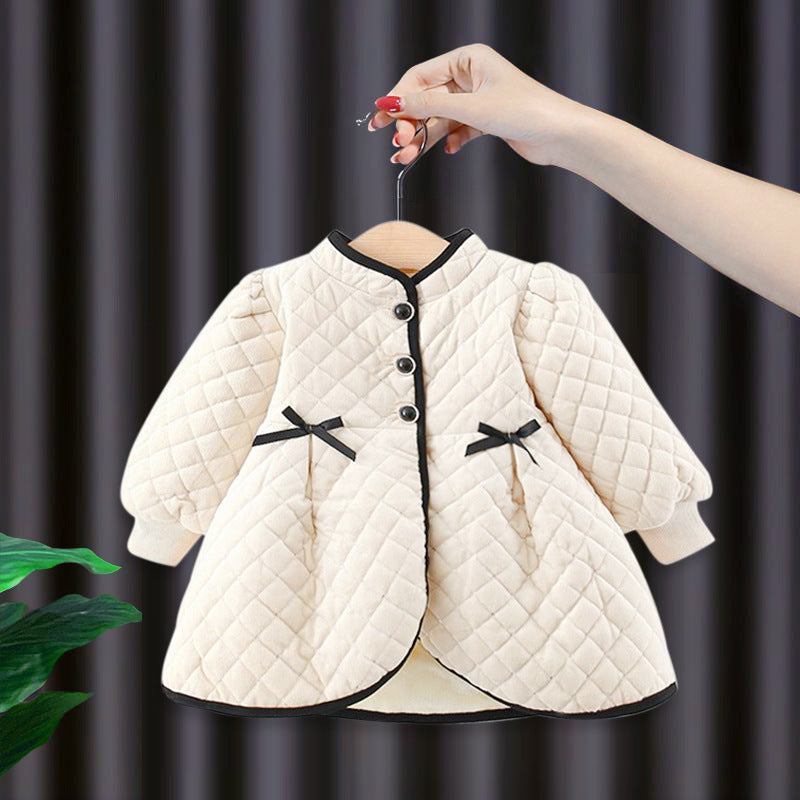 Korean Mid-length Padded Cardigan for Kids