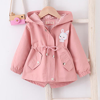 Cute Rabbit Hooded Jacket for Baby Girls (1-7 Years)