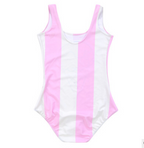 Digital Print Pink Striped Ice Cream One-Piece Swimsuit
