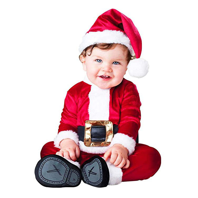 Christmas Baby Onesie with Santa, Elf, and Reindeer Design