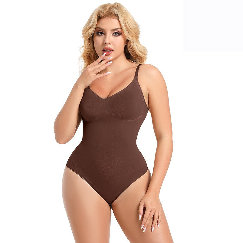 Seamless Nylon Waist Shaper Bodysuit