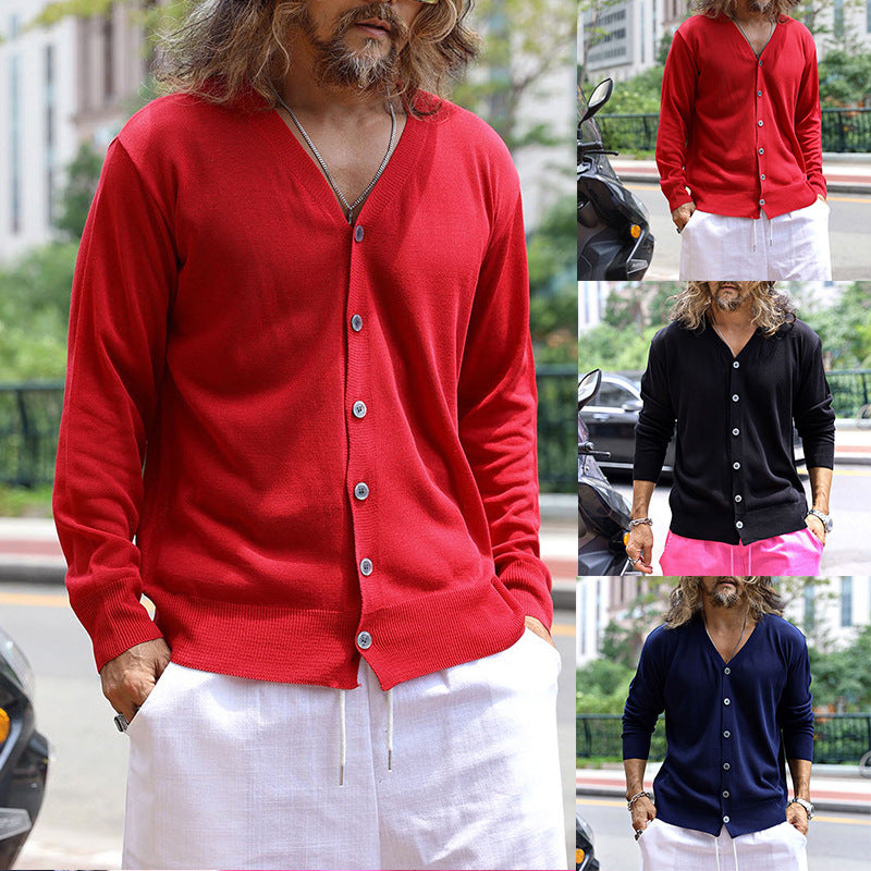 Men's Autumn and Winter Knitted Sweater Top