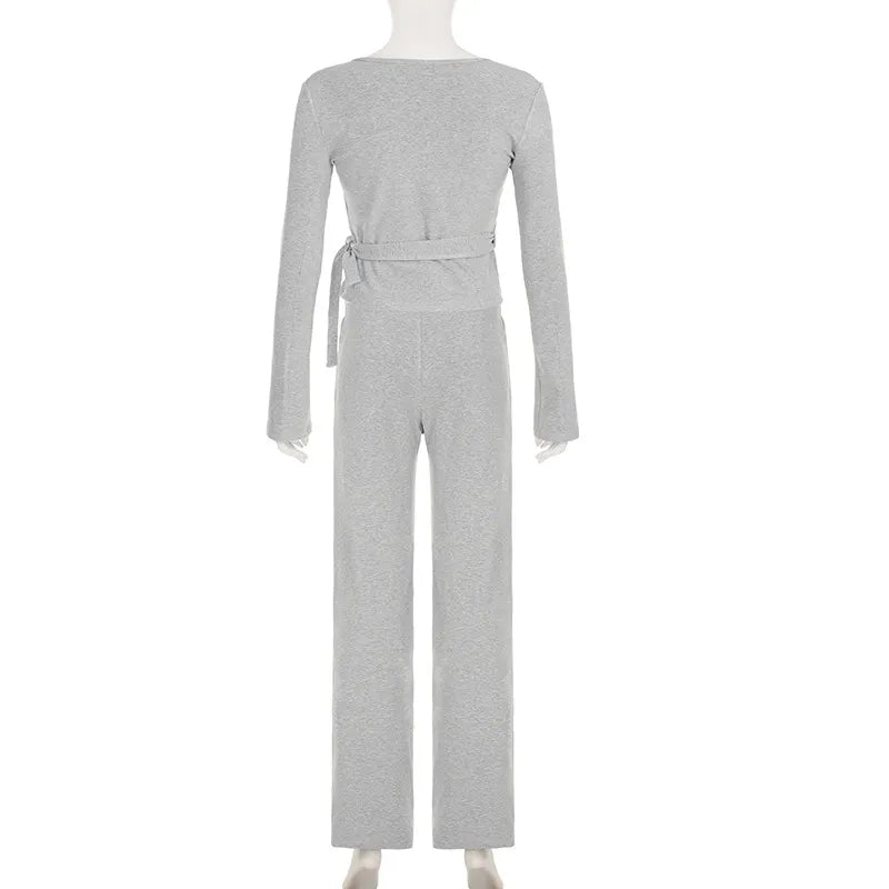Women's Fleece-Lined Lace-Up Long Sleeve Top