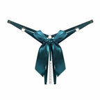 Multicolor Nylon Adjustable Thong with Pearl Massage