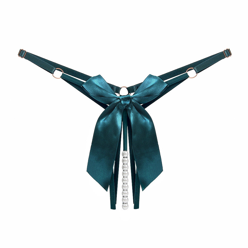 Multicolor Nylon Adjustable Thong with Pearl Massage