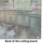 Basset Hound Christmas Cookies Glass Cutting Board