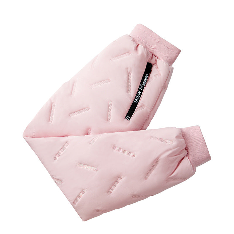 Boys' Thickened Fleece Cold-Proof Warm Pants