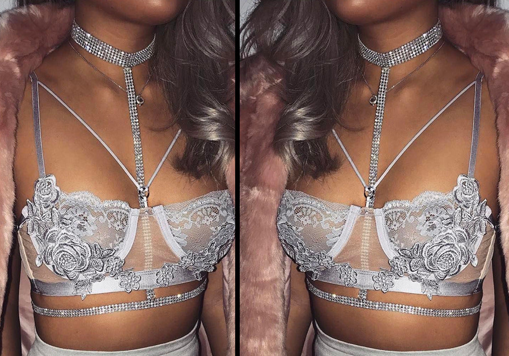 Fashionable Rhinestone Body Chain for Beach Bikini
