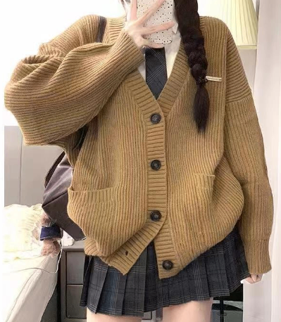 Men's Casual Loose Long Sleeve Knit Sweater Coat
