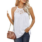 Lace-Trim Sleeveless Floral Mini Dress for Women