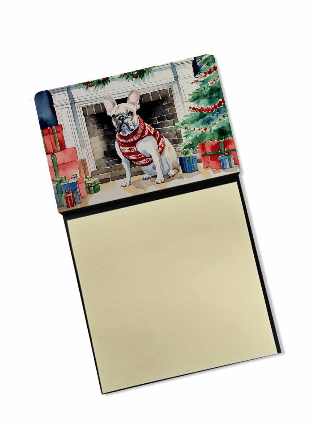 French Bulldog Cozy Christmas Sticky Note Holder