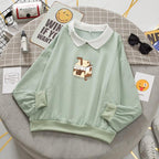 Casual Print Pocket Fleece Sweatshirt for Everyday Wear | Streetwear