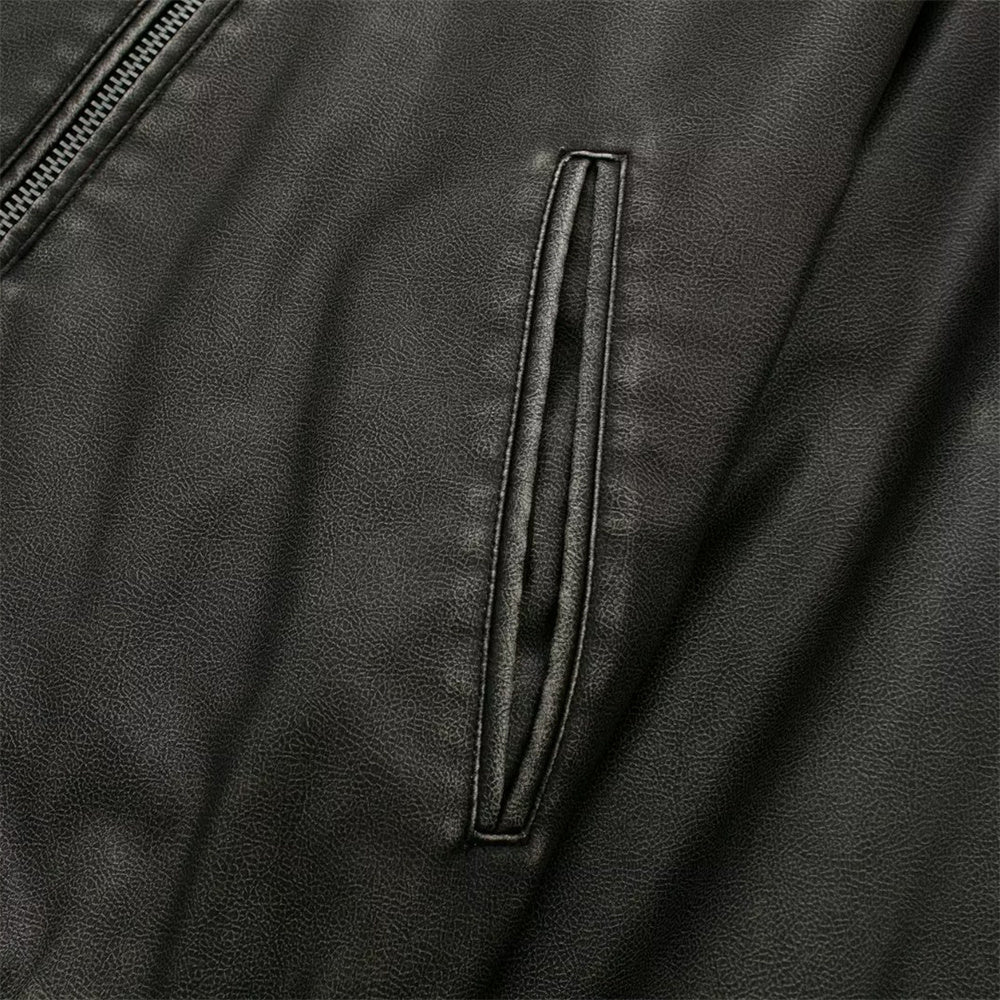 UNIZERA Women's Retro Faux Leather Pilot Jacket Coat