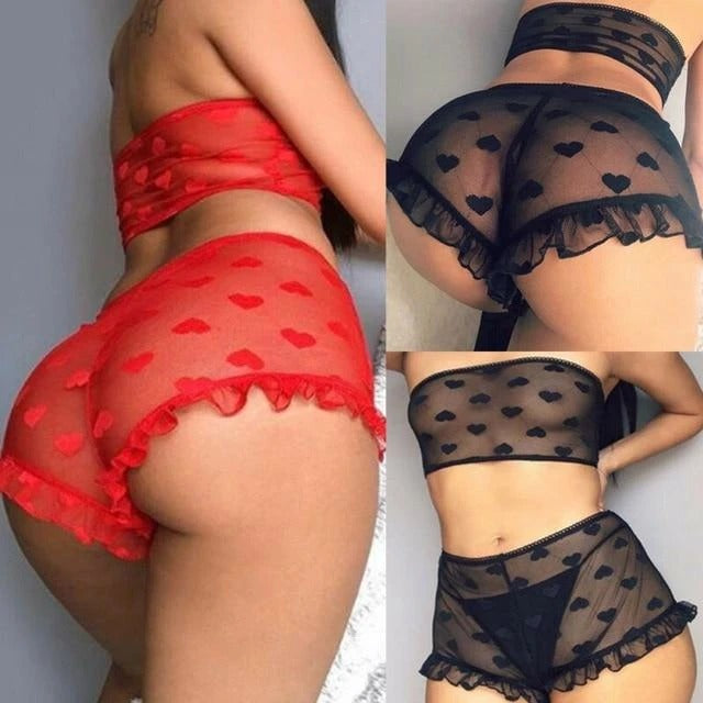 New Sexy Lingerie Set with Heart Dot Design