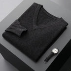 Men's V-neck Loose Business Oversized Knit Sweater