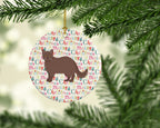 York Chocolate #1 Cat Christmas Ceramic Ornament