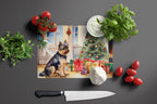 Brussels Griffon Cozy Christmas Glass Cutting Board