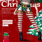 Elastic Women's Christmas Digital Printing Pants