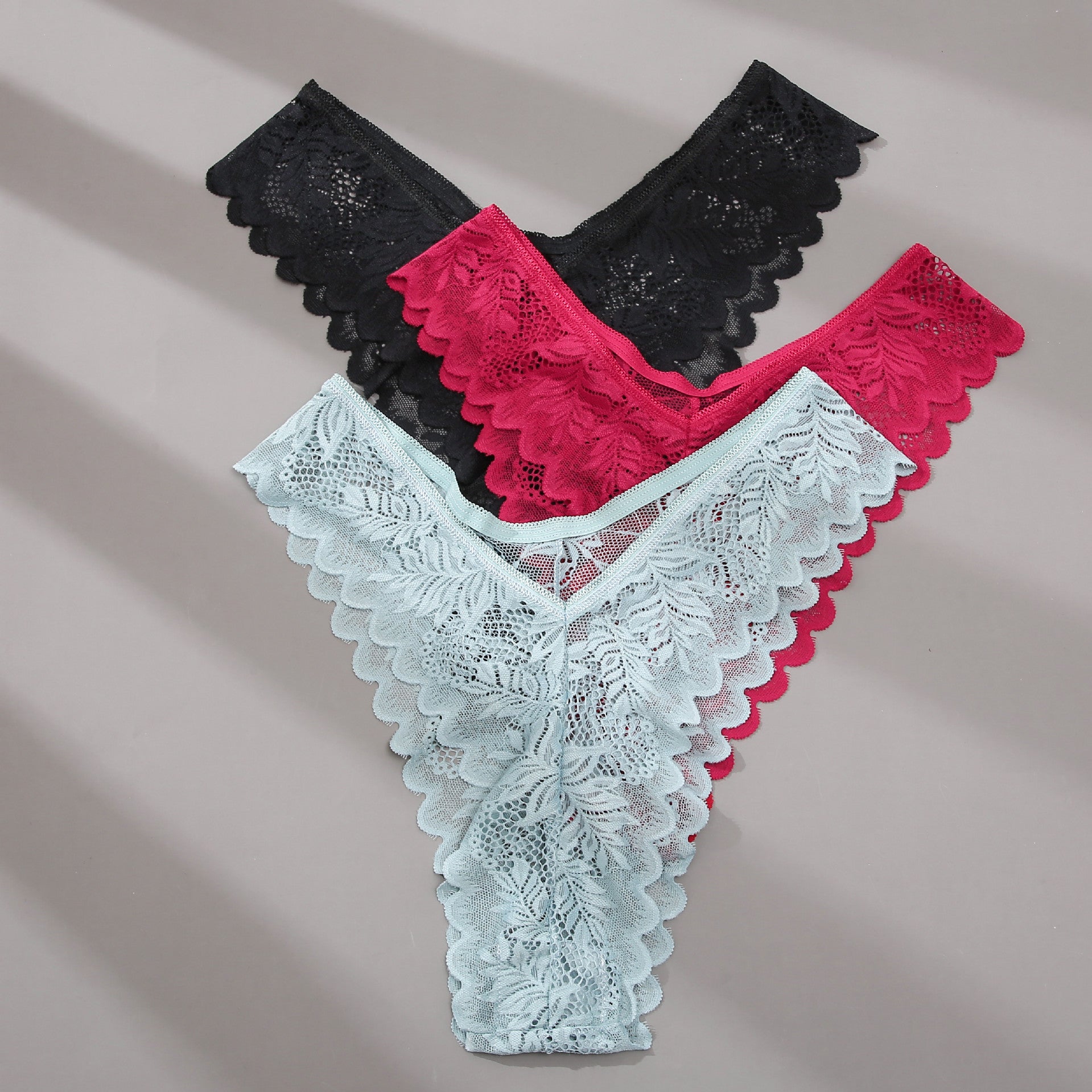 Lace Thong High Waist Women with Low Waist High Slit