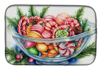 Christmas Candy Canes Dish Drying Mat